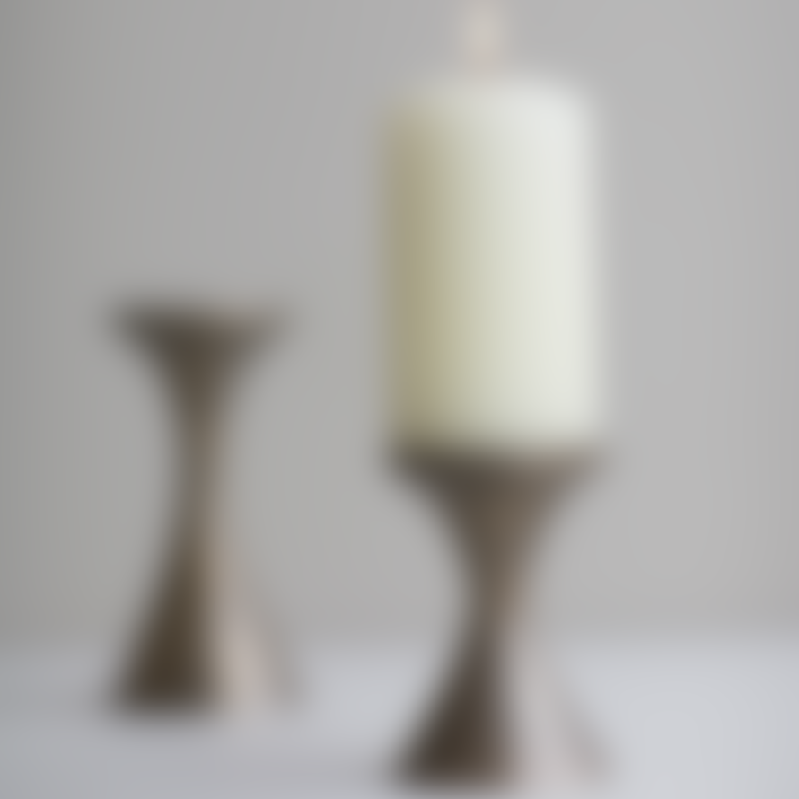 Accessories for the Home Large Brass Pillar Candle Holder