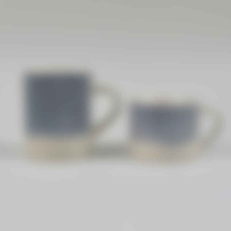 Nkuku Set of 2 Blue Tall Karuma Mugs