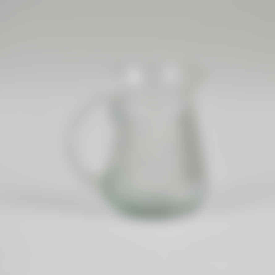 Grand Illusions Small Ribbed Glass Jug  