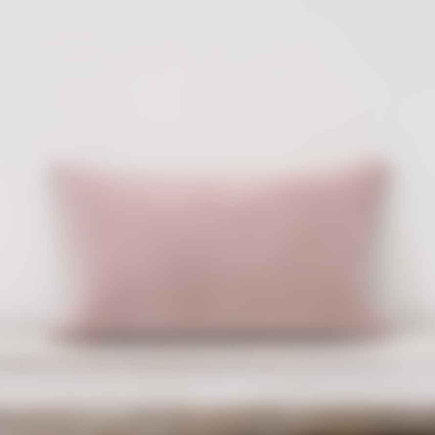 Also Home Blush Pink Velvet Rectangle Cushion 