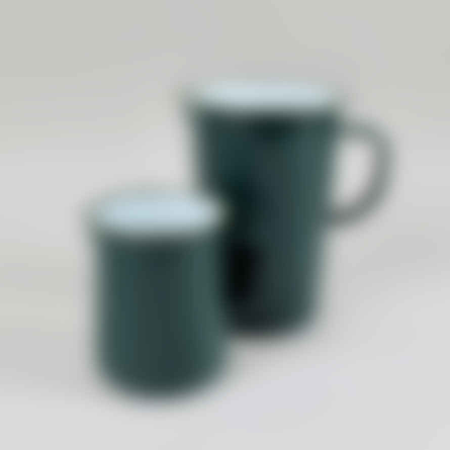 Falcon Enamelware 2 Pint Teal Green Enamel Jug