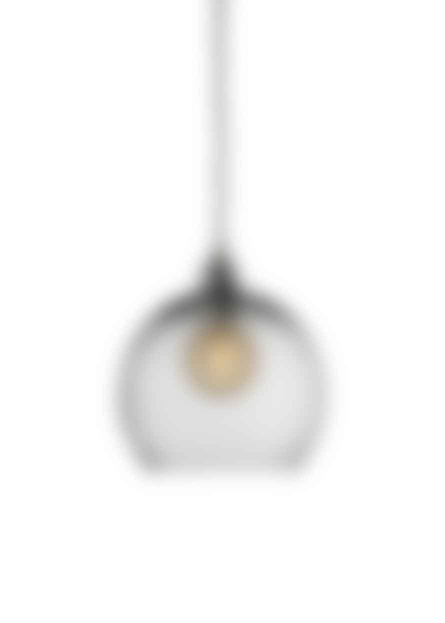 Luma Smokey Grey 15cm Silver Fitting Rowan Pendant Light