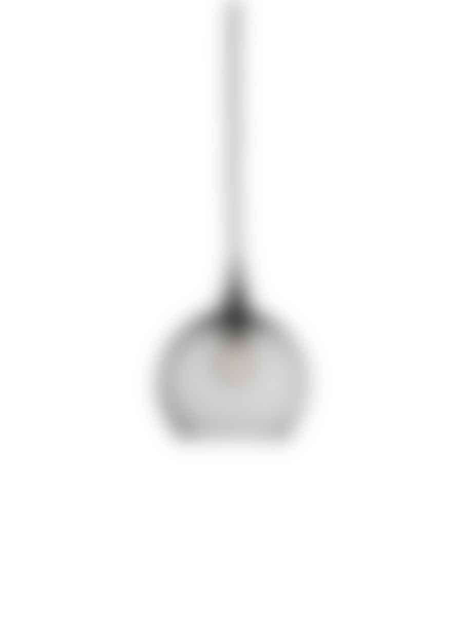 Luma Smokey Grey 22cm Silver Fitting Rowan Pendant Light