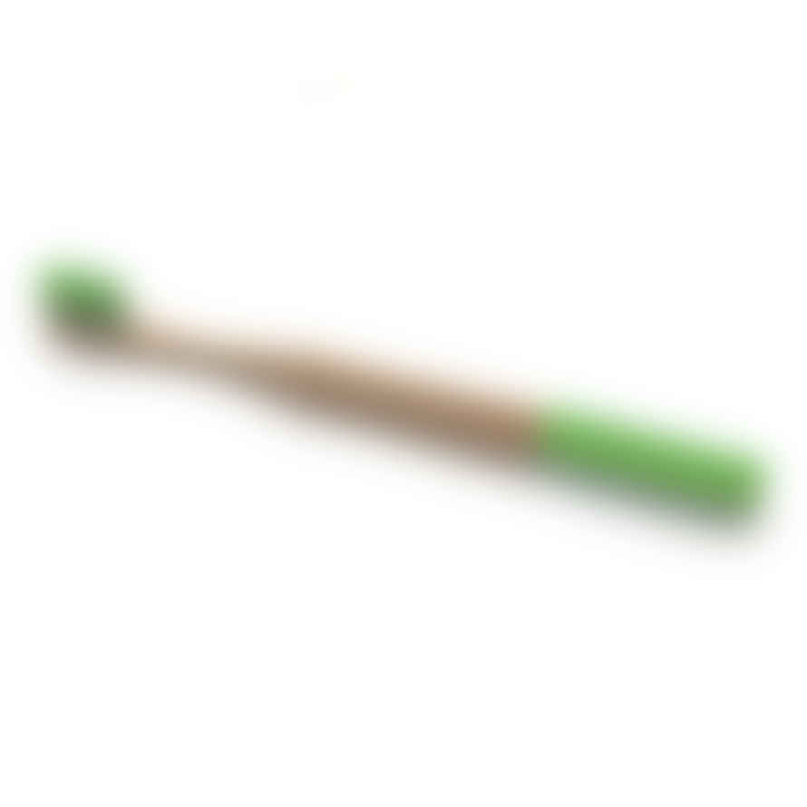 Zero Waste Club Green Adult Bamboo Toothbrush With Bamboo Handle 