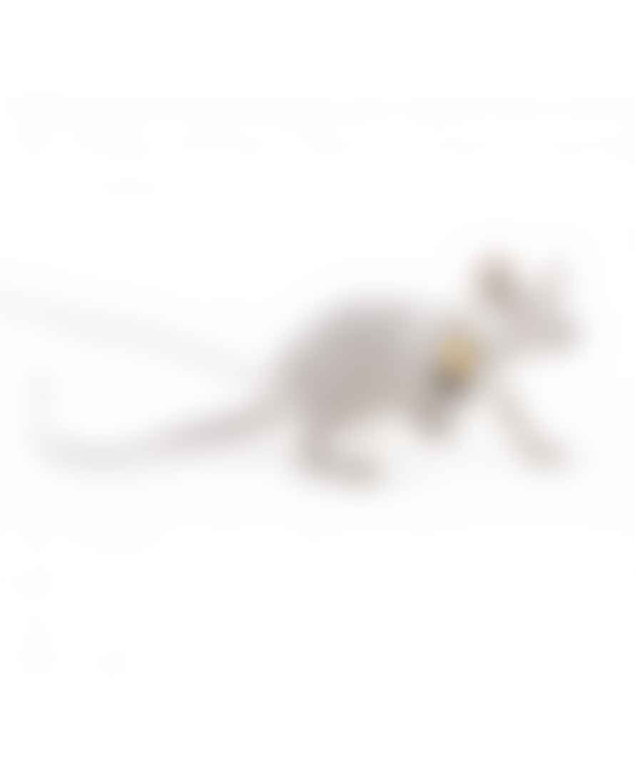 Seletti White Lop Lying Down Mouse Lamp