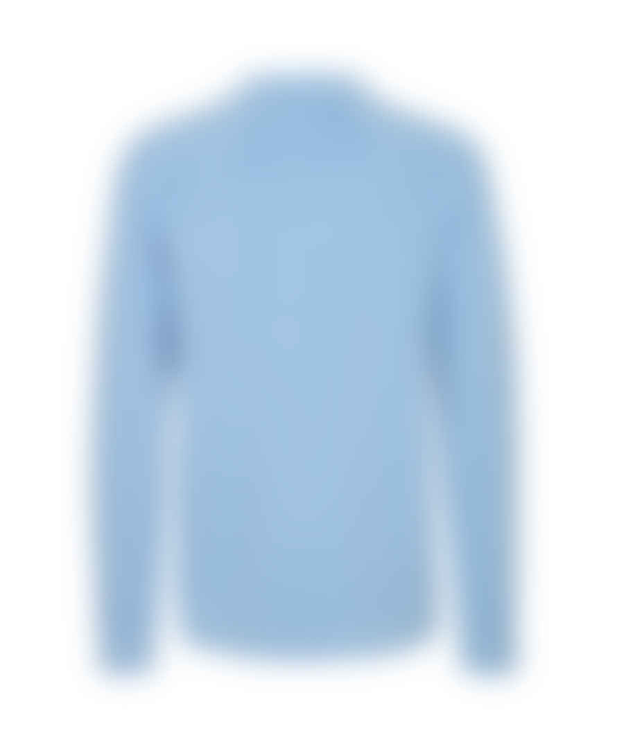 SamsoeSamsoe Blue Air Mel Tash O Neck Long Sleeved Sweater															