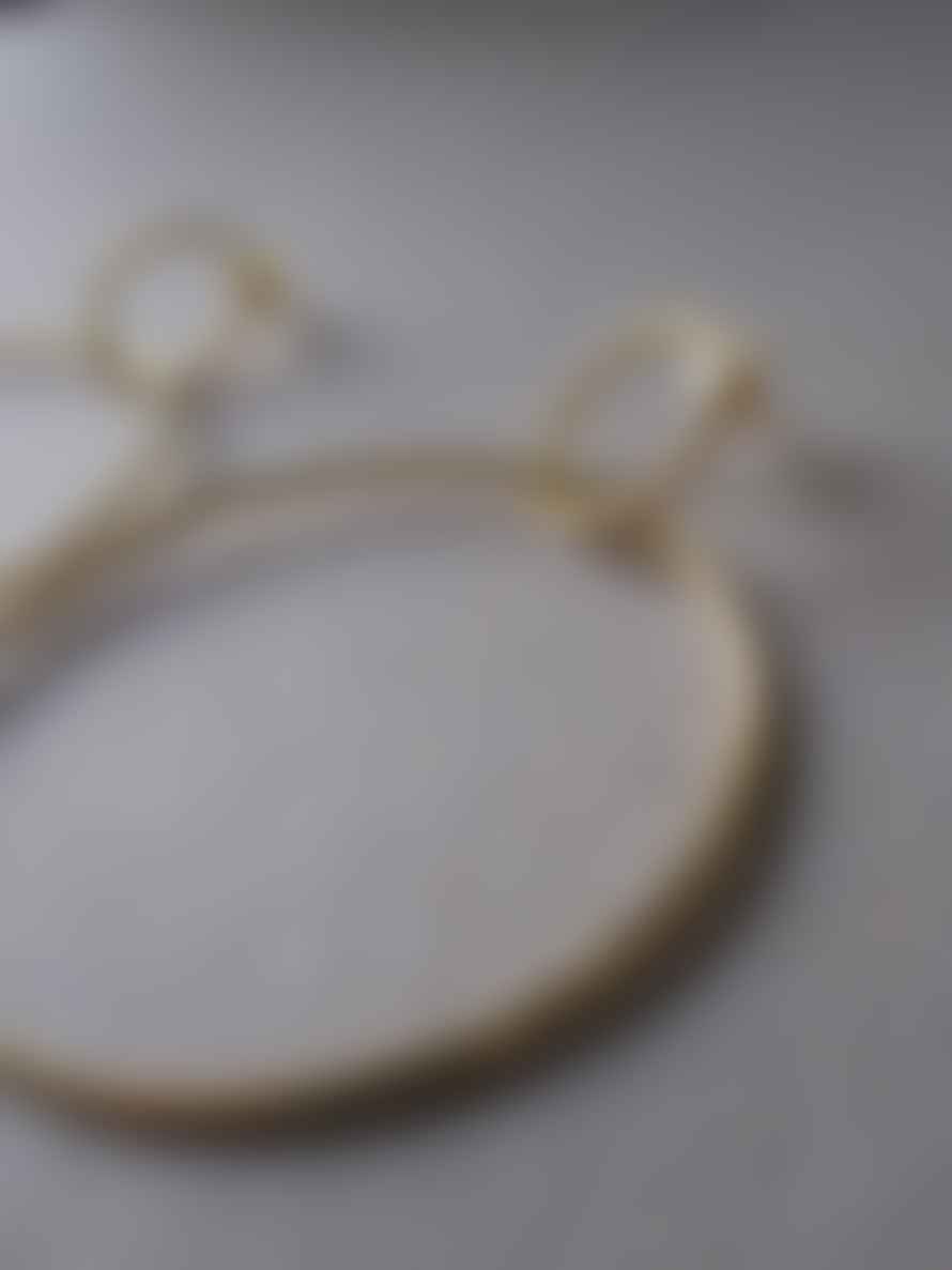 silver jewellery Gold Plated Double Circle Hoop Earrings