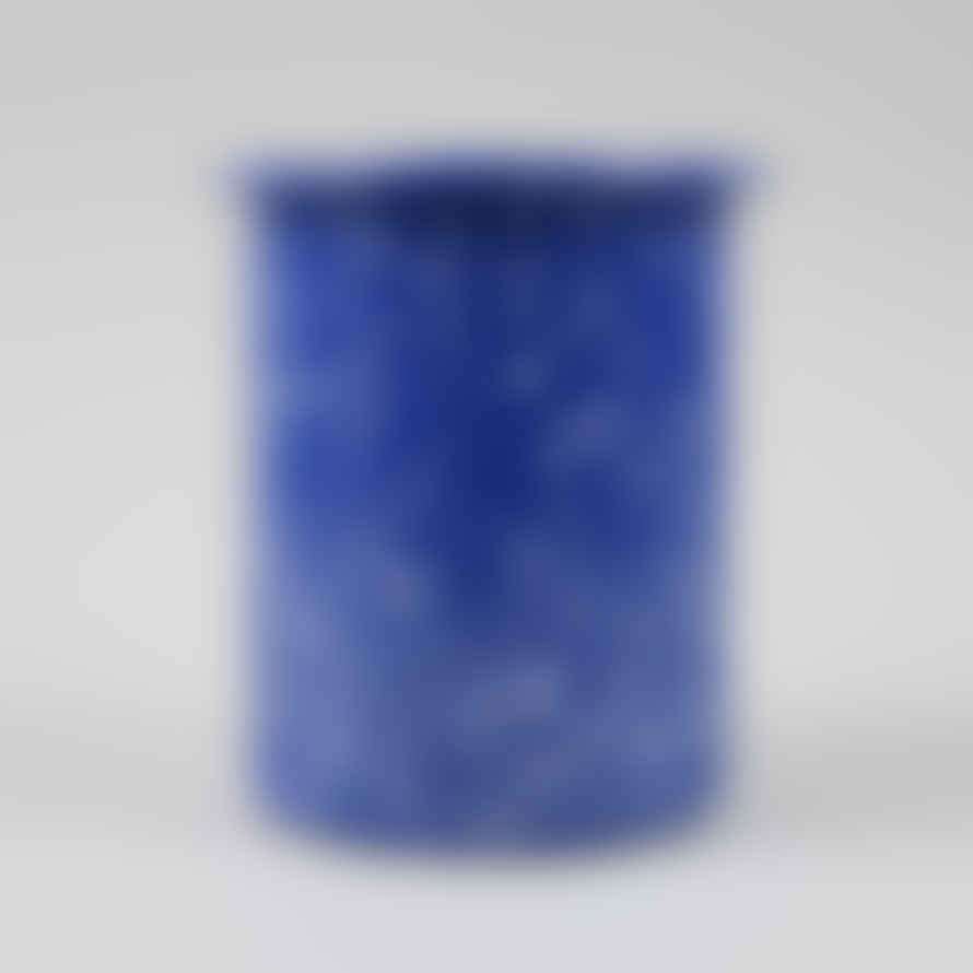 HAY Enamel Utensil Holder - Speckle Blue