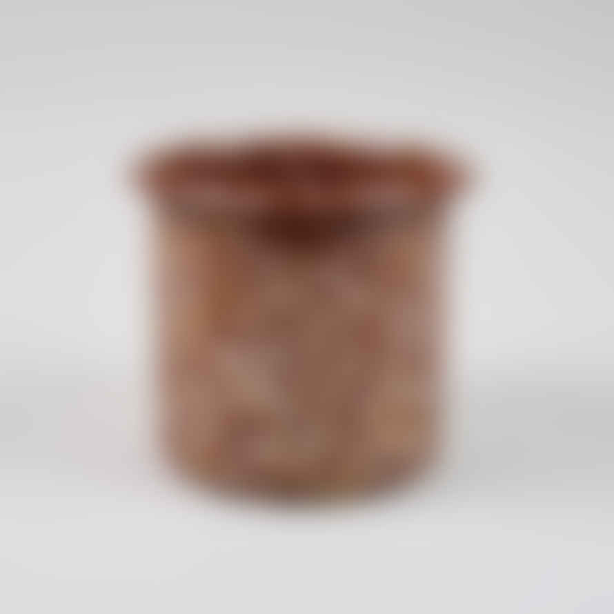 HAY Enamel Herb Pot - Sprinkle Brown