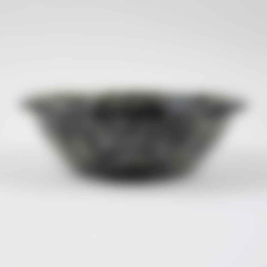 HAY Enamel Serving Bowl - Sprinkle Black