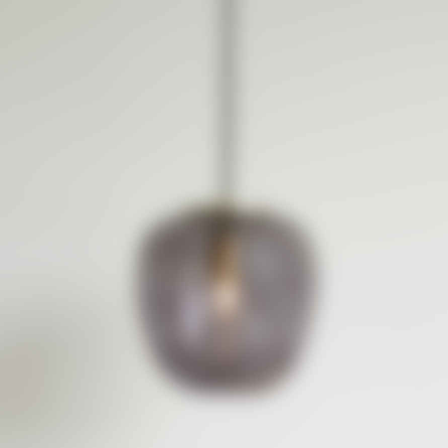 Smoke Grey And Glass Pendant Light * display model -  last one available *