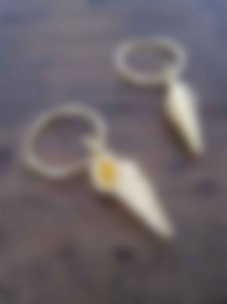 silver jewellery Small Shell Hoop Earrings Gold