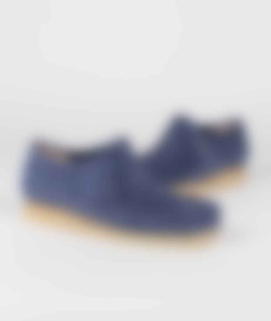 Clarks Originals Night Blue Suede Wallabee Shoes