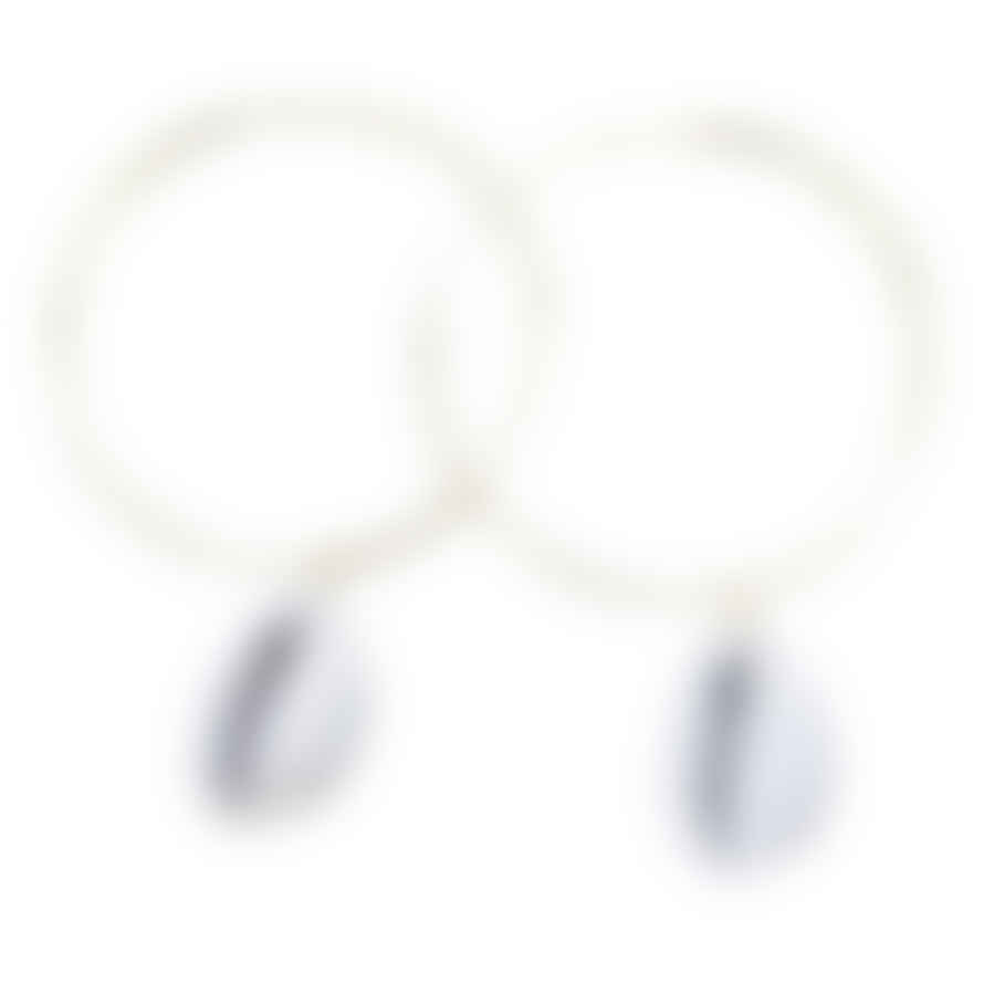 silver jewellery Cowrie Shell Hoop Earrings