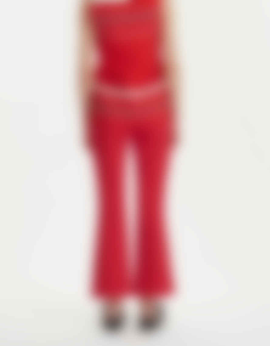 Libertine-Libertine Bright Red Cotton Flaunt Trouser