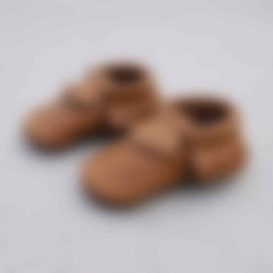 Hippie Ya Camel Leather Moccasins Shoes