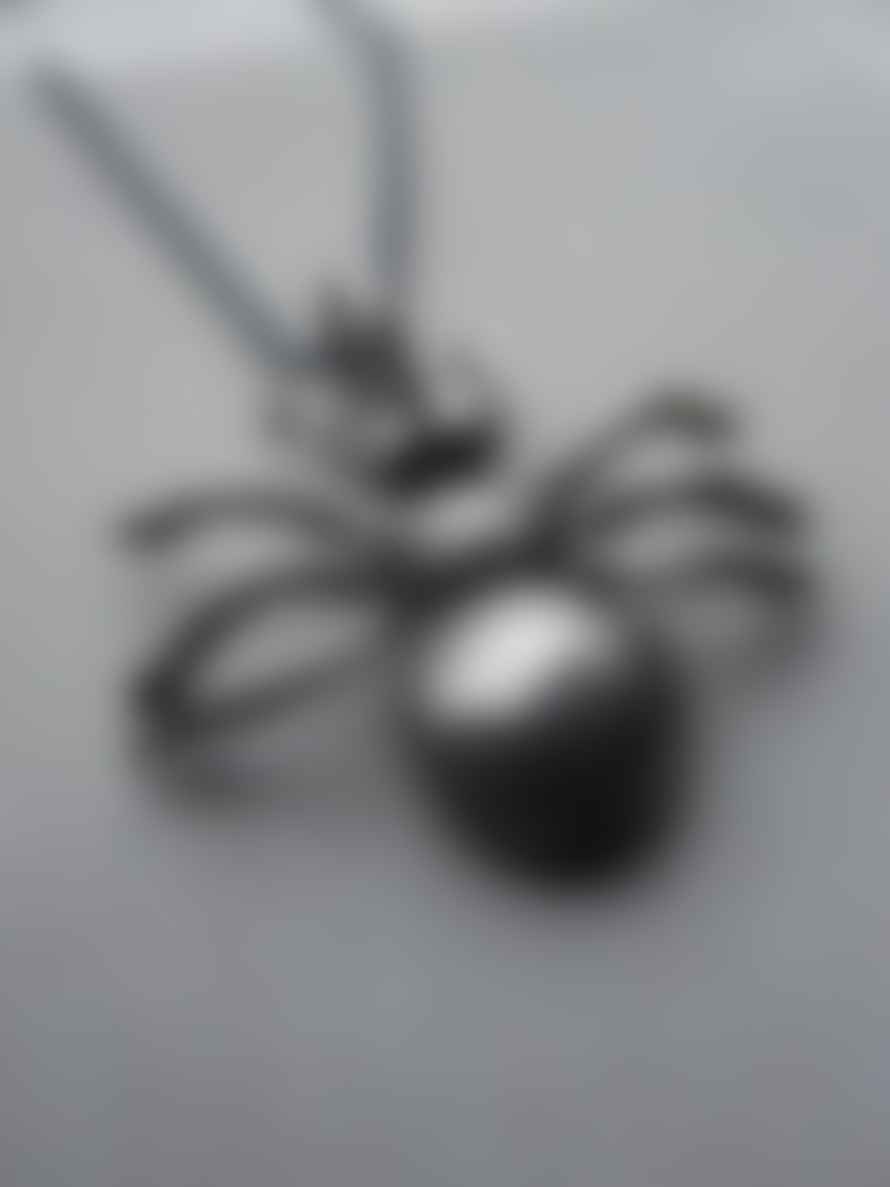 Window Dressing The Soul Oxidised 925 Silver Spider Necklace