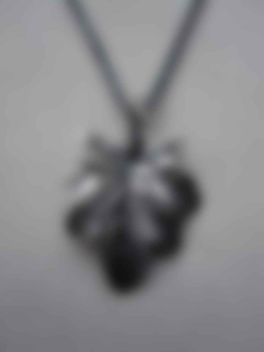 Window Dressing The Soul Oxidised 925 Silver Leaf Necklace