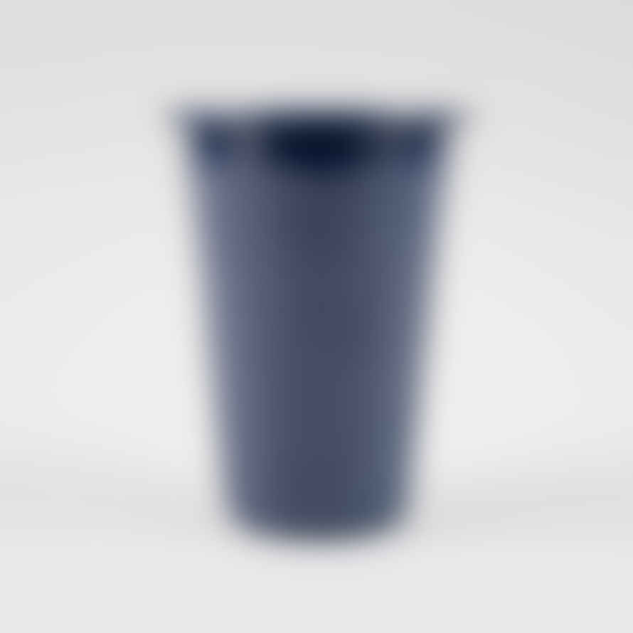 Crow Canyon Home Tall Enamel Speckle Beaker - Dark Blue