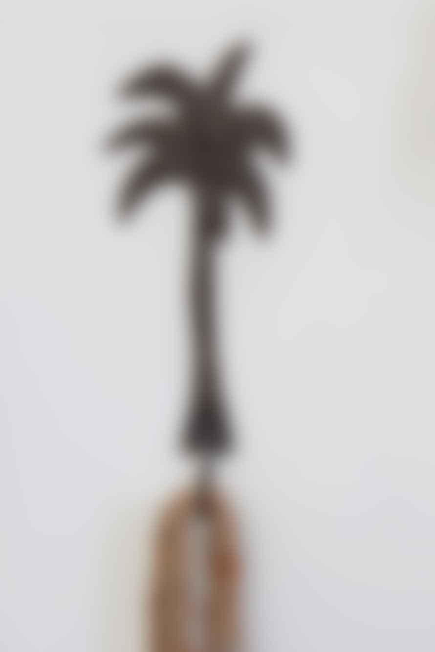 Stapelgoed Large Grey Steel Palm Tree Wall Hook