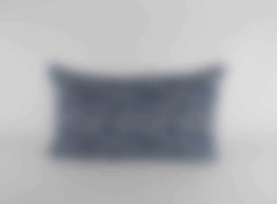 Indigo & Wills Blue Splash Design Linen Cushions
