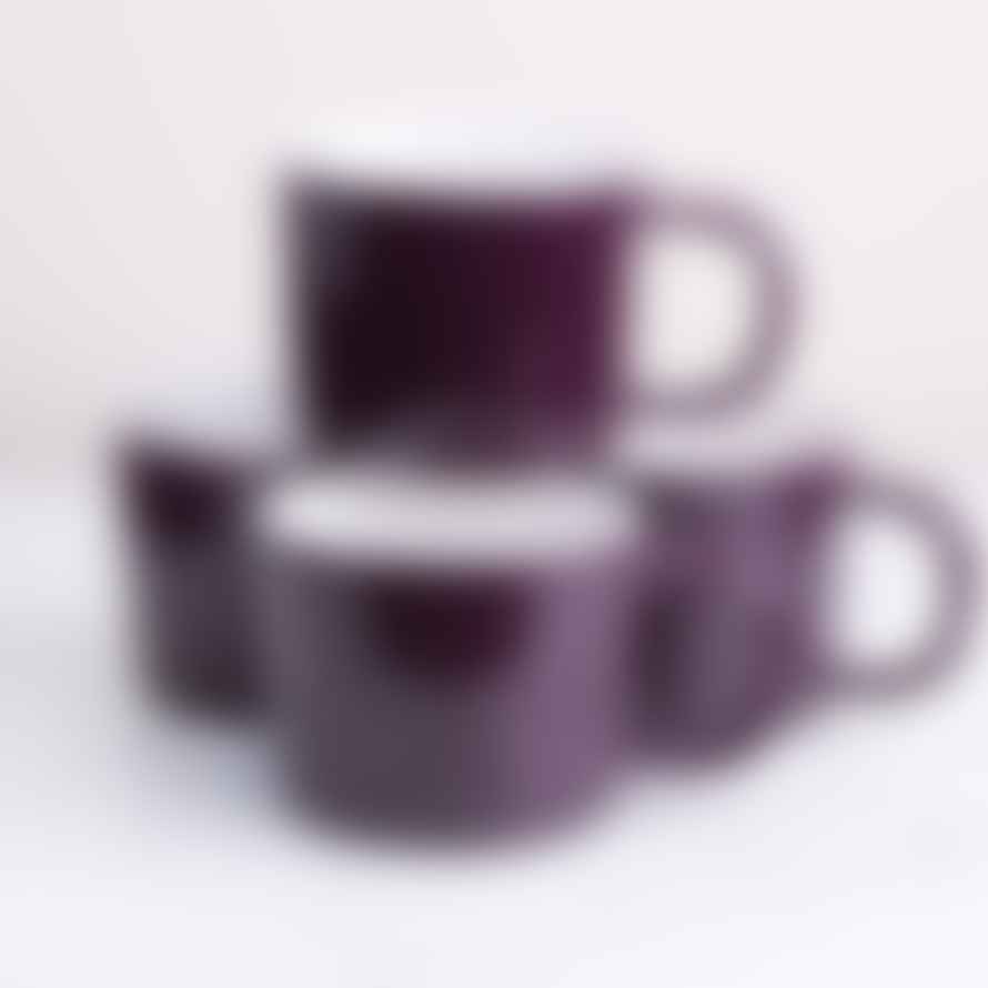 Quail's Egg Set of 2 Aubergine Ceramic Mugs