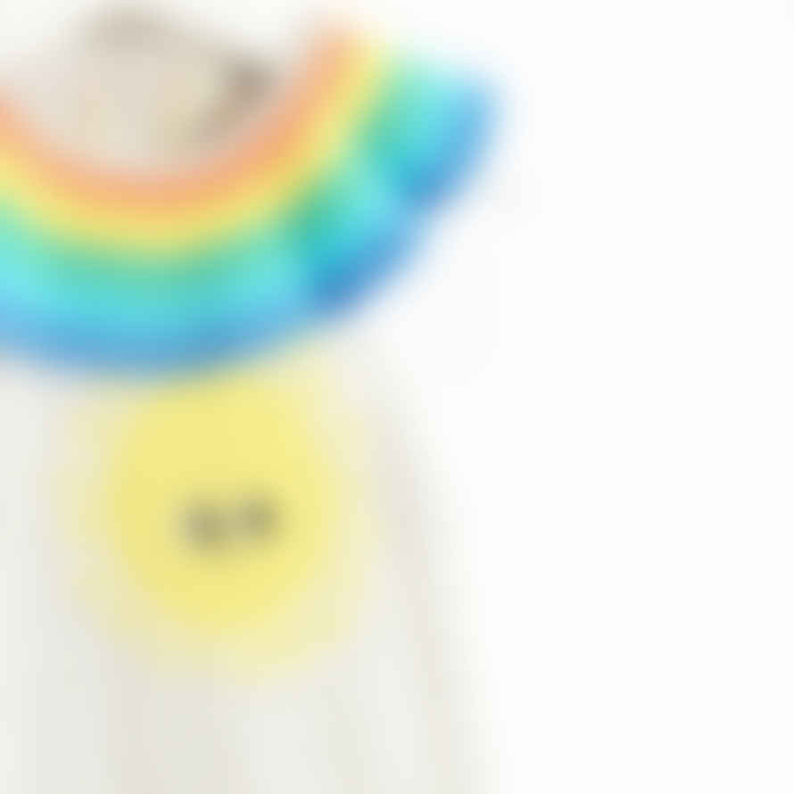 The Bonnie Mob Putty Organic Cotton Rainbow Collar Baby Playsuit