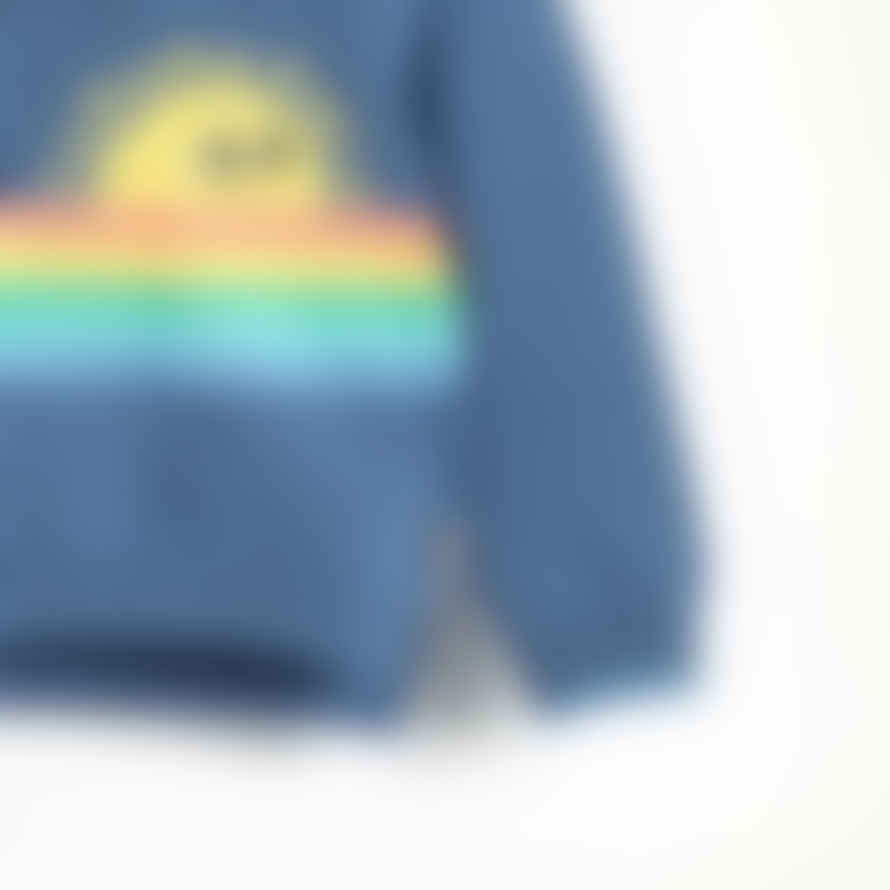 The Bonnie Mob Navy Organic Cotton Rainbow Sunshine Baby Sweater
