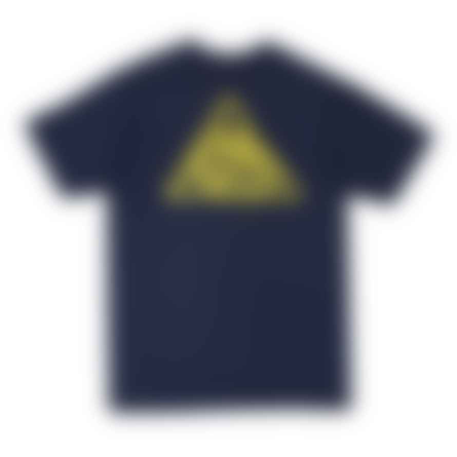 Hikerdelic Mountain Logo Tee - Navy / Yellow