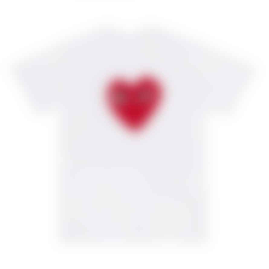 Comme Des Garcons Play T-Shirt with Red Heart (White) P1T222