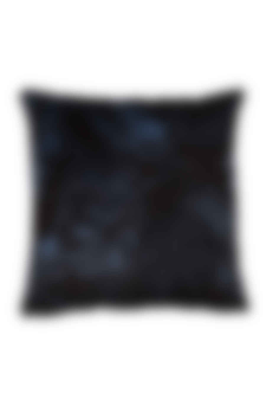 AU Maison 45 x 45cm Indigo Blue Cushion with Tropical Design