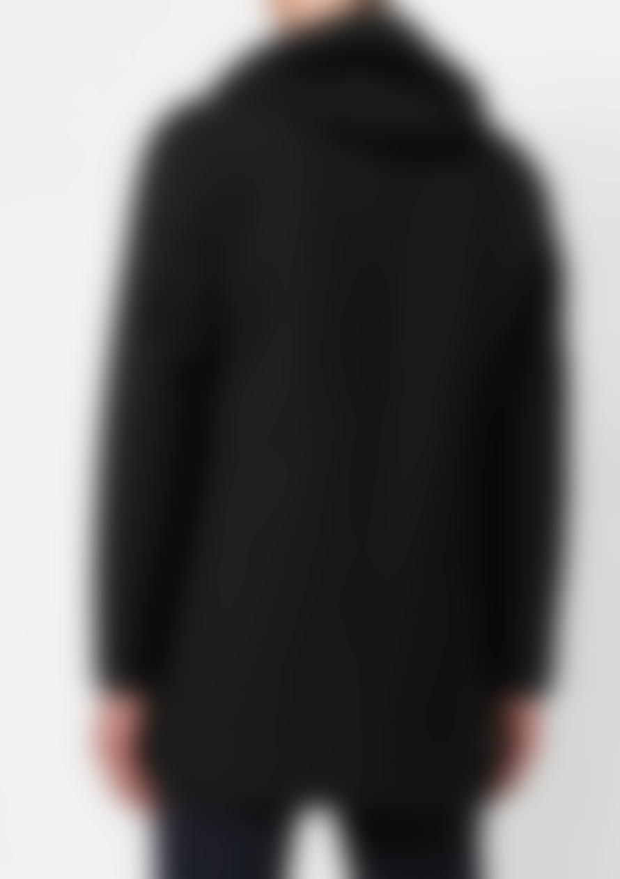 Herno Black Zipped Coat