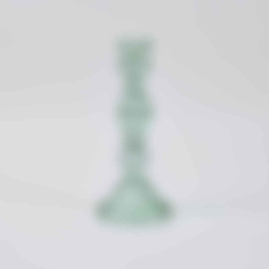 Grand Illusions Glass 'Bella' Candlestick - Green - Set of 2