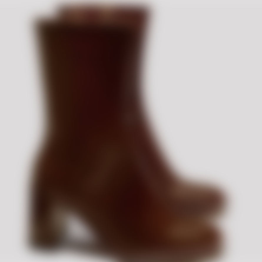 Miista Asta Patent Leather Boots - Caramel Brown 