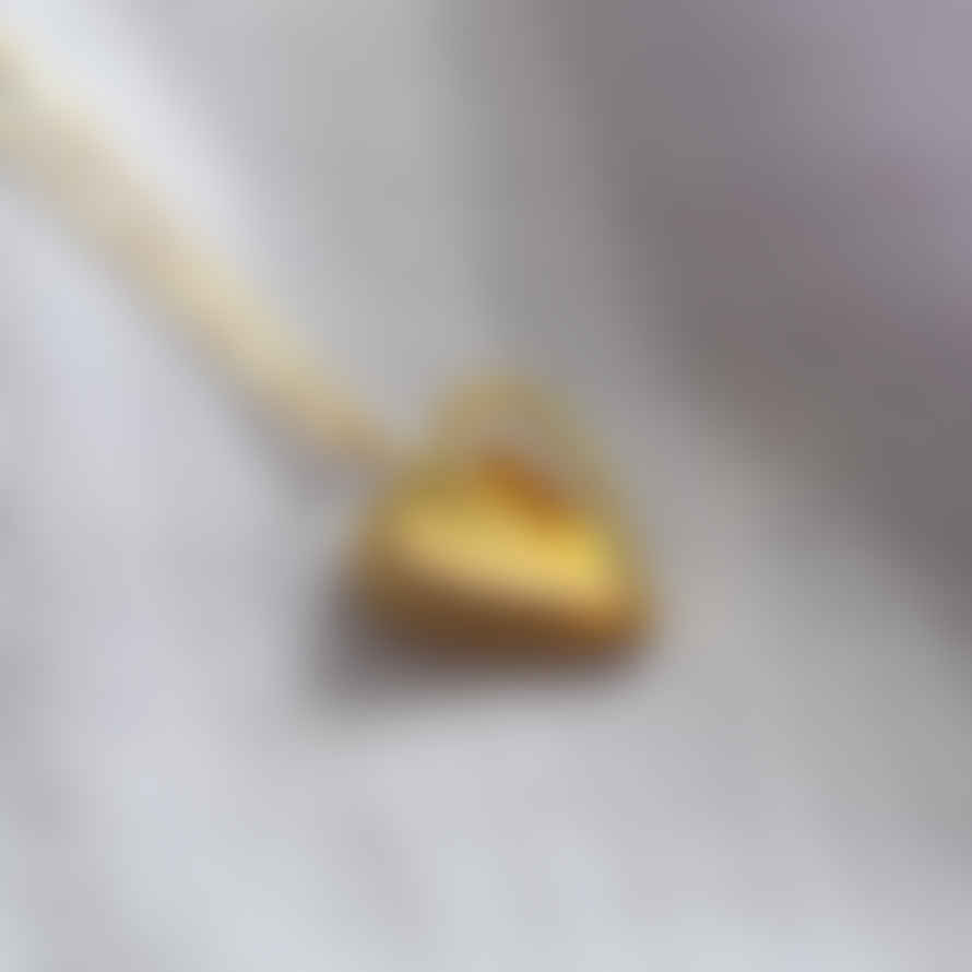 Buff Gold Spinner Heart Necklace