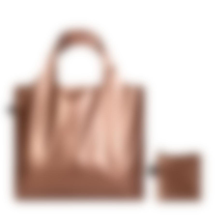 LOQI Metallic Matt Rose Gold Tote Bag