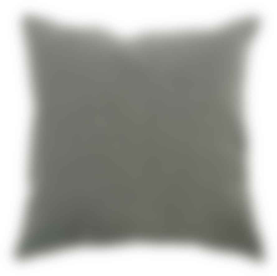 Alpine Lifestyle 45 x 45cm Grey Wool Modern Alpine Style Cushion with Cowhide Cross