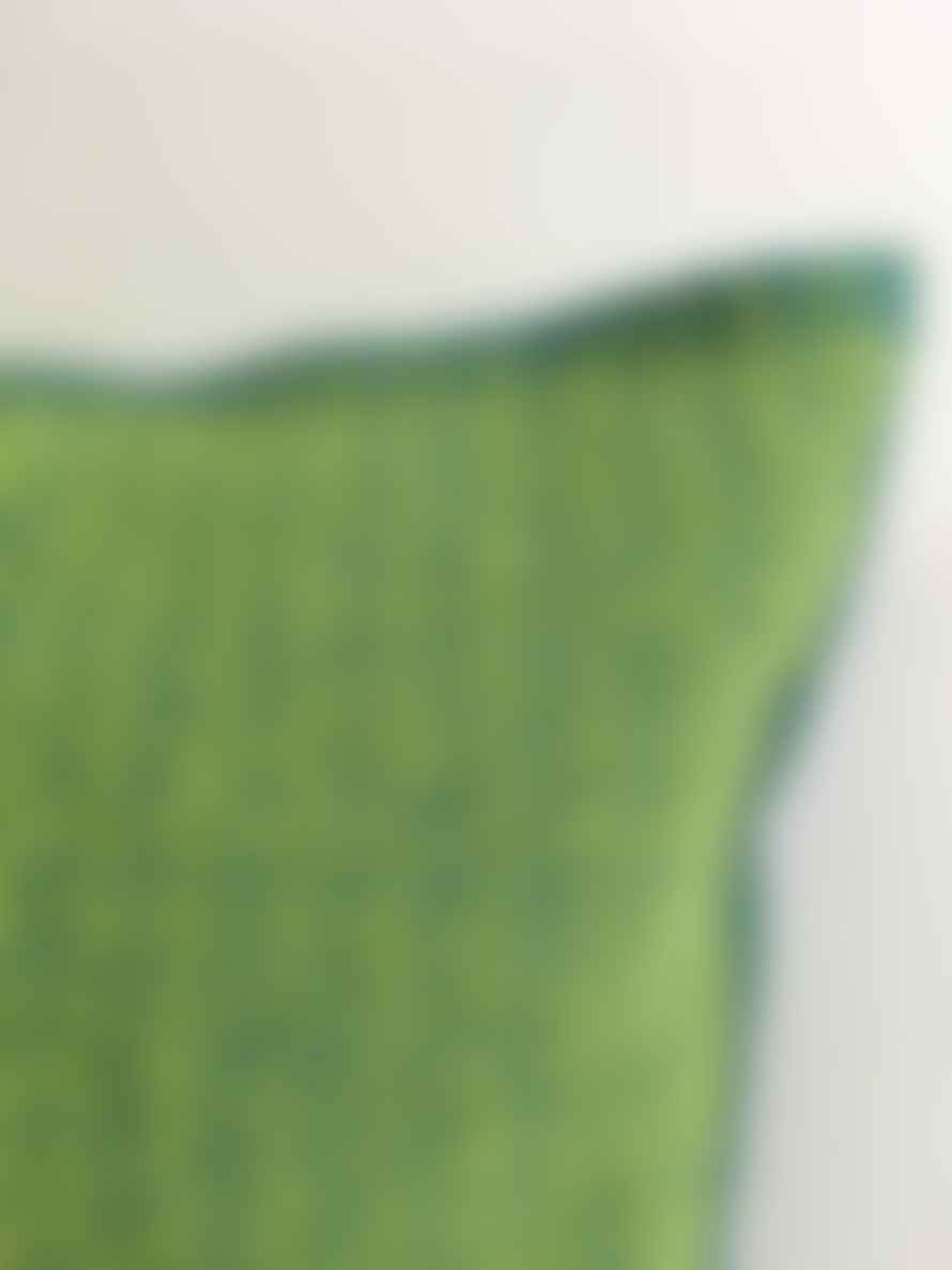 D&T Wool pillow Punto, green / turquoise, small