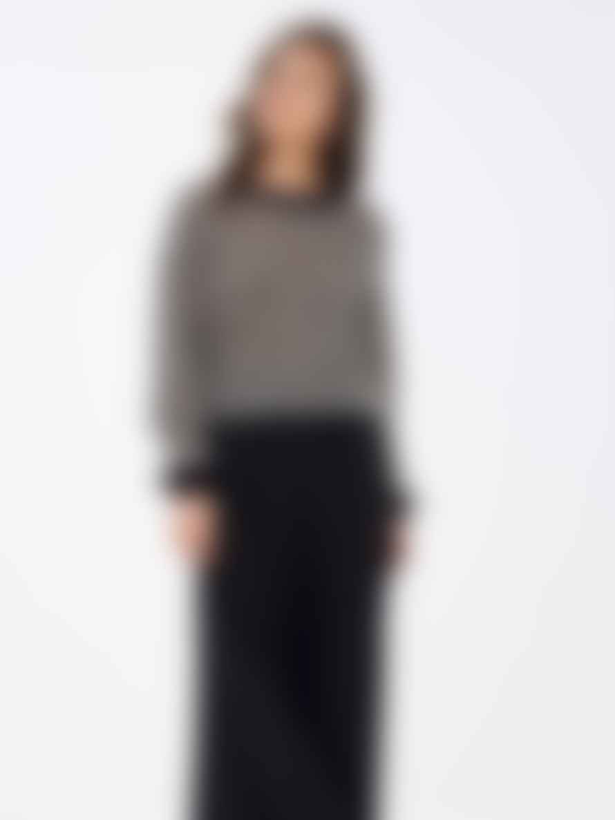 by-bar Black off White Mohair Gwen Pullover Sweater