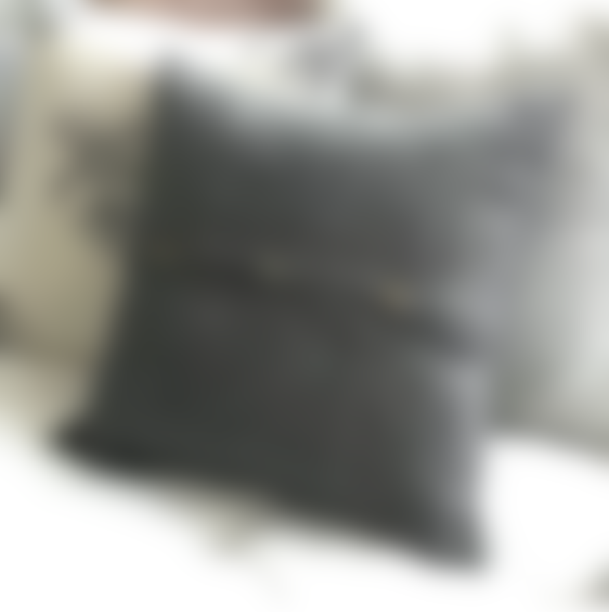 LinenMe Black Chevron Linen Cushion Cover