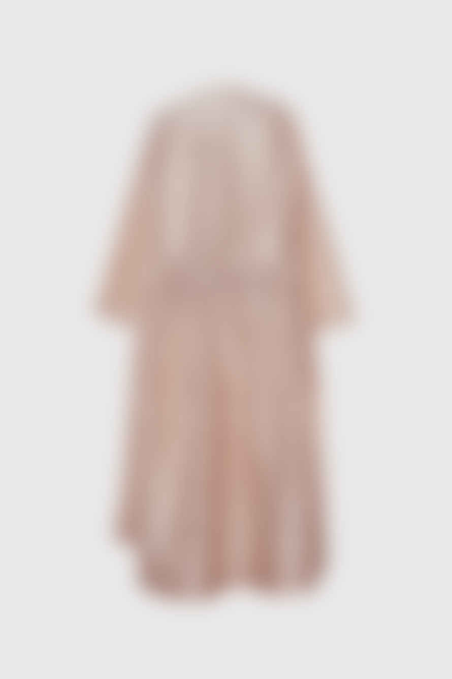 SEI x BIAAF Arratia Long Coat in Pink Silk