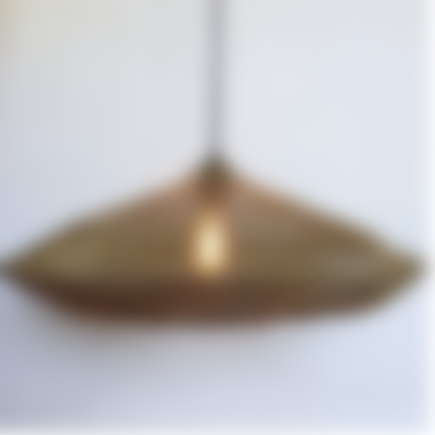 POETIC IN ROCK  Golden Metal Suspension Wire with 50/ 60cm Brass Crocheted Lampshade