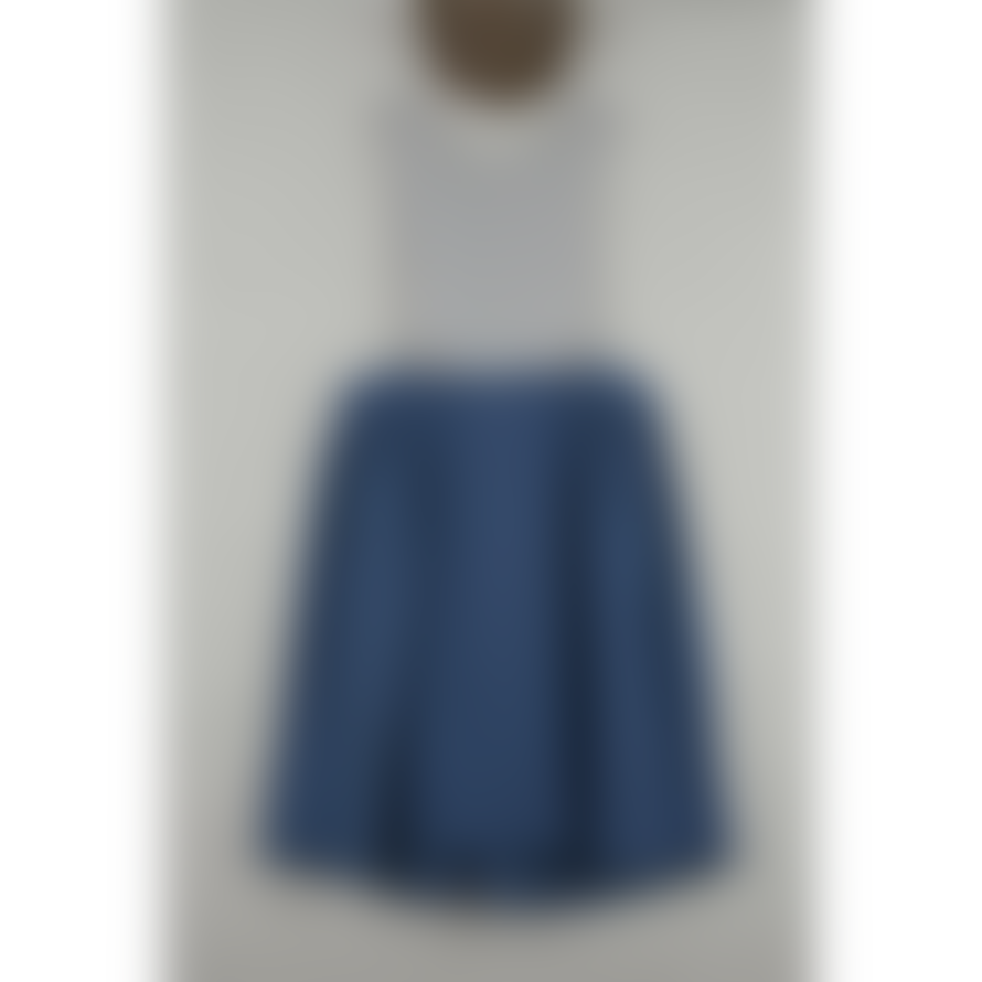 Popelin Blue Reversible and Detachable Peto Skirt Dress