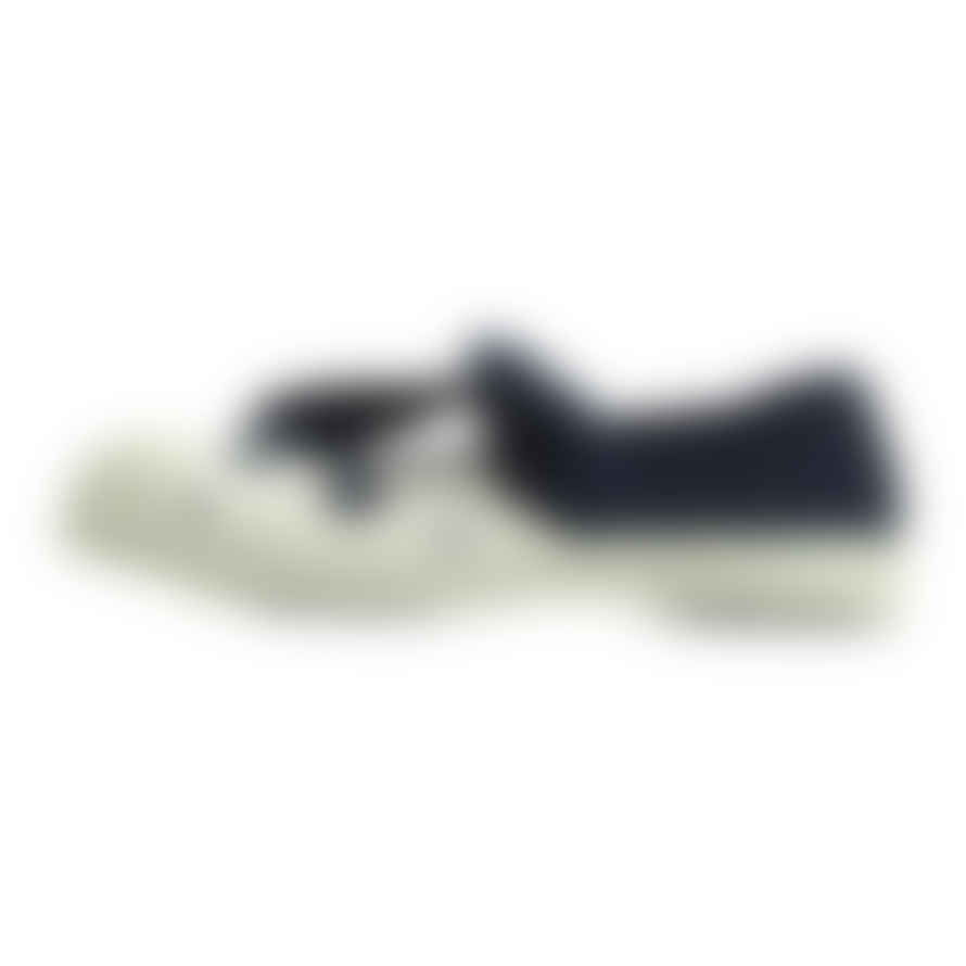 Bensimon White and Navy Blue Polka Dot Shoe