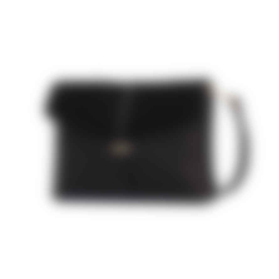 O My Bag  Ella Midi Black Soft Grain Leather Bag