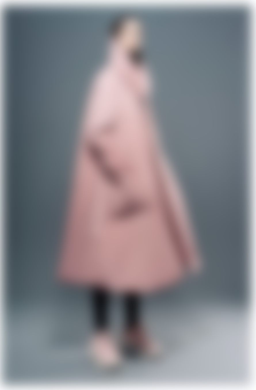 SEI x BIAAF NEGURI Long coat in pink silk