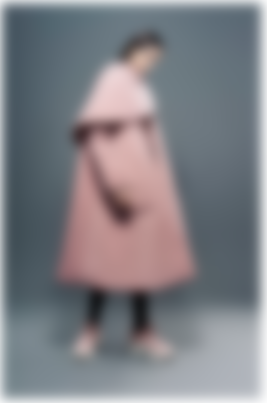 SEI x BIAAF NEGURI Long coat in pink silk