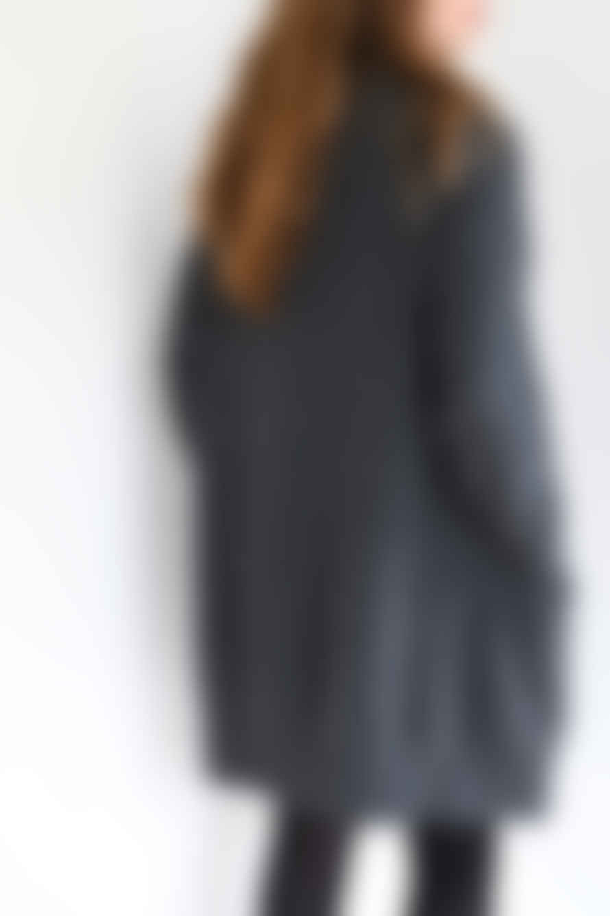 Oh Simple Dark Grey Long Cashmere Cardigan