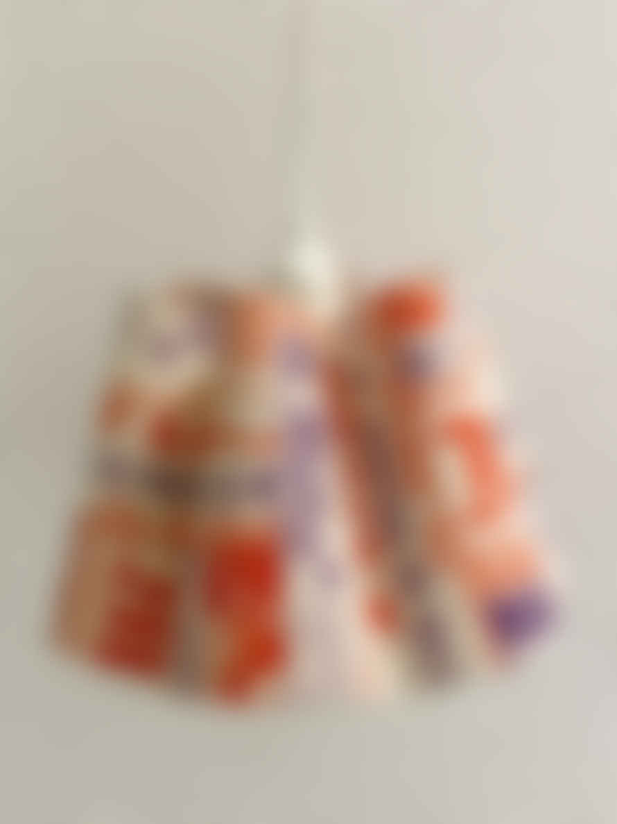 Bonjour Mon Coussin Orange/Purple fabric Lampshade Press