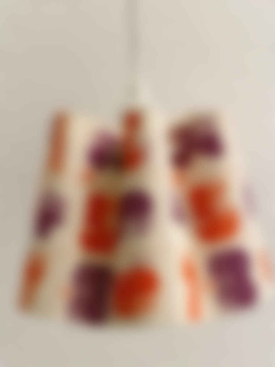Bonjour Mon Coussin Orange/Purple fabric Lampshade 123